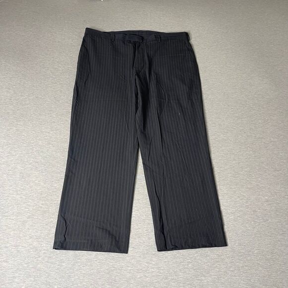Perry Ellis Portfolio Men’s Vintage Black PinStripe Dress Pants 40x30 - Picture 10 of 12